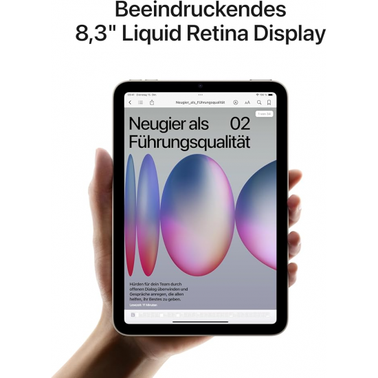 Apple iPad mini (A17 Pro, 7th Generation, 8,3 Zoll, Wi-Fi, 256 GB) - Polarstern