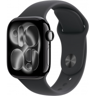 Apple Watch Series 11 (GPS, 42mm) - Jet Black Aluminium Case with M/L Black Sport Band