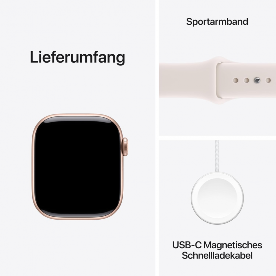 Apple Watch Series 11 (GPS, 42mm) - Rose Gold Aluminium Case with M/L Light Blush Sport Band Apple Watch Series 11 (GPS, 42mm) - Rose Gold Aluminium Case with M/L Light Blush Sport Band