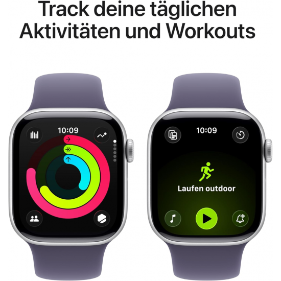 Apple Watch Series 11 (GPS, 42mm) - Silver Aluminium Case with M/L Purple Fog Sport Band Apple Watch Series 11 (GPS, 42mm) - Silver Aluminium Case with M/L Purple Fog Sport Band