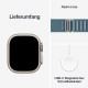 Apple Watch Ultra 3. Generation (GPS, Cellular, 49 mm) – Gehäuse aus natürlichem Titan mit blauem Alpine Loop (mittelgroß)