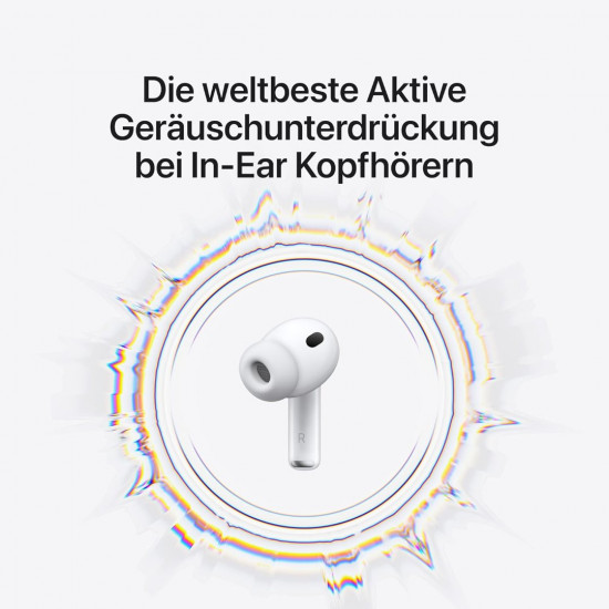 Apple AirPods Pro 3 Kabellose In‑Ear Kopfhörer, Aktive Geräuschunterdrückung, Laden über USB‑C Apple AirPods Pro 3 Kabellose In‑Ear Kopfhörer, Aktive Geräuschunterdrückung, Laden über USB‑C