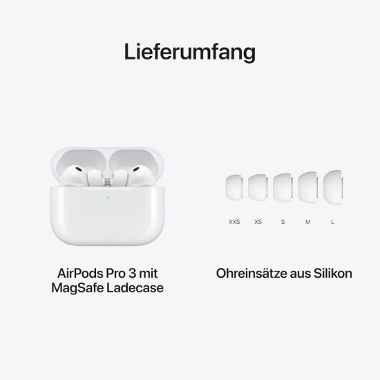 Apple AirPods Pro 3 Kabellose In‑Ear Kopfhörer, Aktive Geräuschunterdrückung, Laden über USB‑C Apple AirPods Pro 3 Kabellose In‑Ear Kopfhörer, Aktive Geräuschunterdrückung, Laden über USB‑C