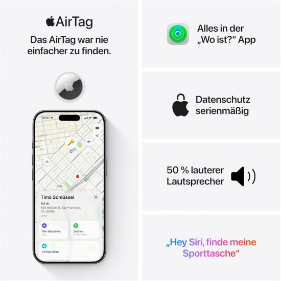 Apple AirTag (2. Generation) 1er Pack