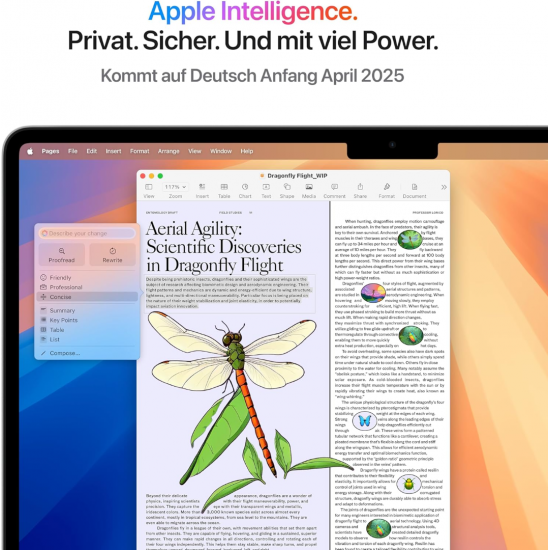 Apple MacBook Air 2024 (13,6 Zoll, M3, 16 GB + 256 GB SSD) – Silber