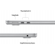 Apple MacBook Air 2024 (13,6 Zoll, M3, 16 GB + 256 GB SSD) – Silber