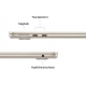 Apple MacBook Air 2024 (13,6 Zoll, M3, 16 GB + 256 GB SSD) – Starlight