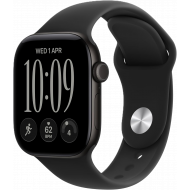 Apple Watch Series 12 (GPS, 42mm) - Aluminiumgehäuse Schwarz, Sportarmband Schwarz - M/L
