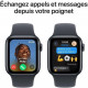 Apple Watch SE 2. Generation (2024, GPS, 40 mm) Smartwatch mit Aluminiumgehäuse in Mitternacht und Sportarmband in Mitternacht (M/L)