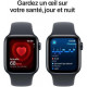 Apple Watch SE 2. Generation (2024, GPS, 40 mm) Smartwatch mit Aluminiumgehäuse in Mitternacht und Sportarmband in Mitternacht (M/L)