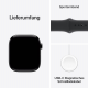 Apple Watch Series 10 (GPS, 42 mm) - Schwarzes Aluminiumgehäuse mit schwarzem Sportarmband S/M