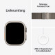 Apple Watch Ultra 3. Generation (GPS, Cellular, 49 mm) – Gehäuse aus Natur-Titan mit Milanaise-Armband aus Natur-Titan (mittelgroß)