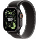 Apple Watch Ultra 3. Generation (GPS, Cellular, 49 mm) – Schwarzes Titangehäuse mit schwarzem und anthrazitfarbenem Trail Loop Armband (M/L)