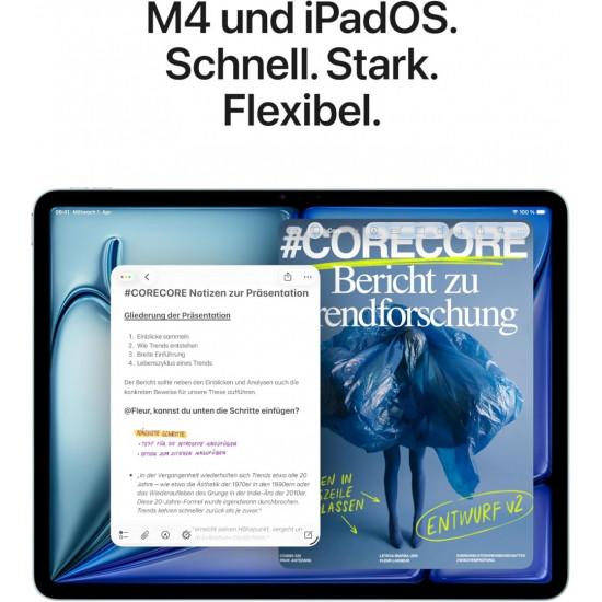 Apple iPad Air 2026 (WiFi,  M4, 11", 128 GB) - Polarstern