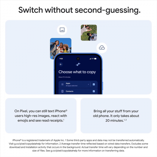 Google Pixel 10 5G Smartphone (12GB RAM, 128GB Speicher) – Indigo