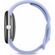 Google Pixel Watch 4 Wi-Fi (41mm) - Aluminiumgehäuse in Polished Silver – Sportarmband in Iris