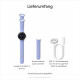 Google Pixel Watch 4 Wi-Fi (41mm) - Aluminiumgehäuse in Polished Silver – Sportarmband in Porcelain