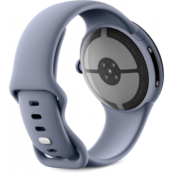 Google Pixel Watch 4 Wi-Fi (45mm) - Aluminiumgehäuse in Satin Moonstone – Sportarmband in Moonstone