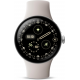 Google Pixel Watch 4 Wi-Fi (45mm) - Aluminiumgehäuse in Polished Silver – Sportarmband in Porcelain