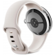 Google Pixel Watch 4 Wi-Fi (45mm) - Aluminiumgehäuse in Polished Silver – Sportarmband in Porcelain
