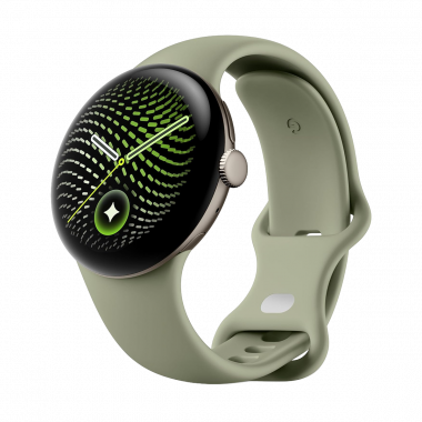 Google Pixel Watch 5 Wi-Fi (41mm) - Pyrite Case mit Olive Band