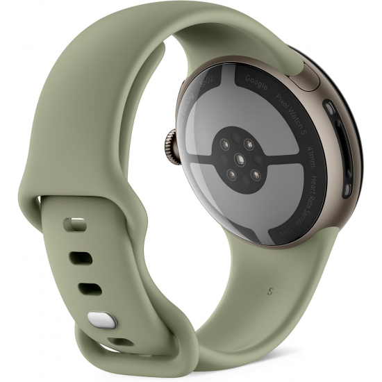 Google Pixel Watch 5 Wi-Fi (41mm) - Pyrite Case mit Olive Band