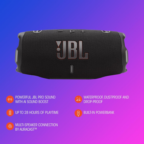 JBL Charge 6 tragbarer Bluetooth-Lautsprecher - Violett