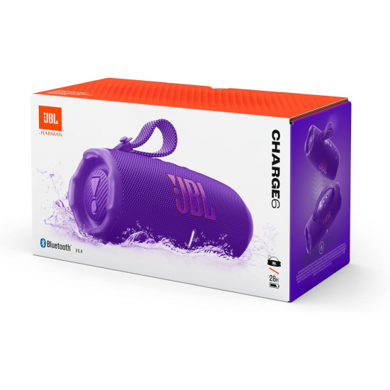 JBL Charge 6 tragbarer Bluetooth-Lautsprecher - Violett