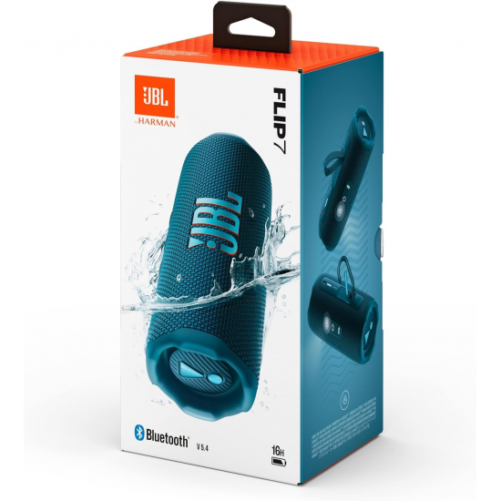 JBL Flip 7 Tragbarer Bluetooth-Lautsprecher - Blau