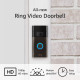 All-new Ring Video Doorbell (2020) - 080p HD Video - Schwarz
