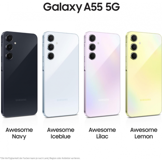 Samsung Galaxy A55 5G Smartphone (Dual-SIMs, 8+256GB) - Awesome Lilac