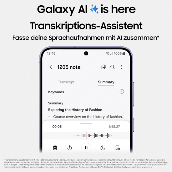 Samsung Galaxy S24 5G Smartphone (Dual-SIMs, 8+128 GB) – Marmorgrau (Generalüberholt)