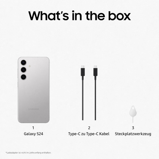 Samsung Galaxy S24 5G Smartphone (Dual-SIMs, 8+128 GB) – Marmorgrau (Generalüberholt)