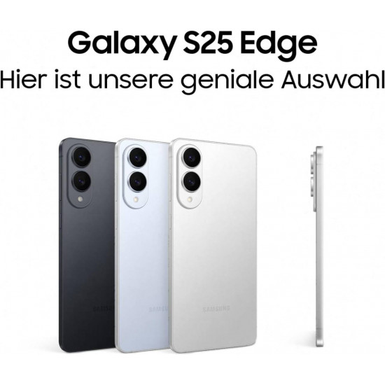 Samsung Galaxy S25 Edge 5G Smartphone (Dual-SIMs, 12 GB+256 GB) - Titanium Icyblue