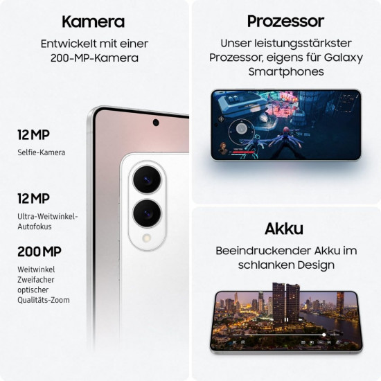 Samsung Galaxy S25 Edge 5G Smartphone (Dual-SIMs, 12 GB+256 GB) - Titanium Icyblue