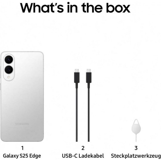 Samsung Galaxy S25 Edge 5G Smartphone (Dual-SIMs, 12 GB+256 GB) - Titanium Silver