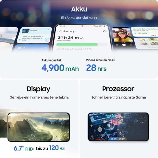 Samsung Galaxy S25 FE 5G Smartphone (Dual-SIMs, 8 GB+256 GB) - Icy Blue