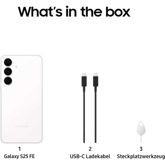 Samsung Galaxy S25 FE 5G Smartphone (Dual-SIMs, 8 GB+256 GB) - Weiß