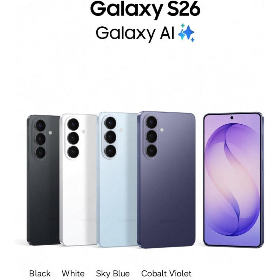 Samsung Galaxy S26 5G Smartphone (Dual-SIMs, 12 GB+256 GB) - Violet