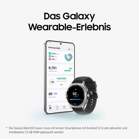 Samsung Galaxy Watch 8 Classic Smart Watch (Bluetooth, 46mm) - Black