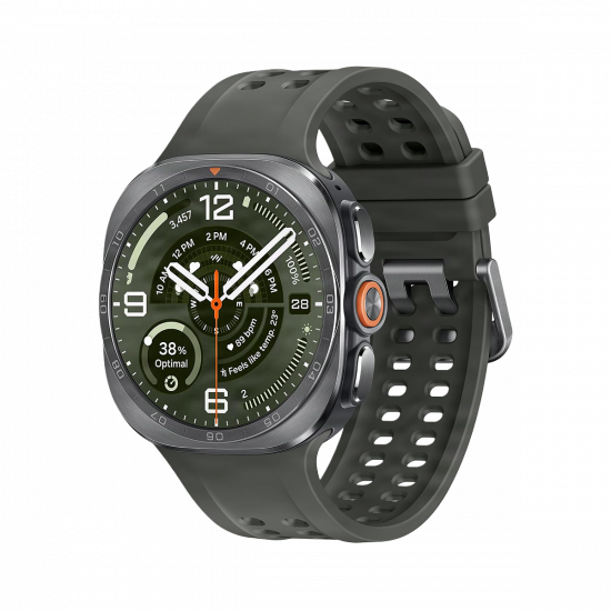 Samsung Galaxy Watch Ultra 2 Smart Watch (LTE, 47mm) - Titanium Sliver mit Olive Marine Band
