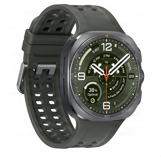 Samsung Galaxy Watch Ultra 2 Smart Watch (LTE, 47mm) - Titanium Sliver mit Olive Marine Band