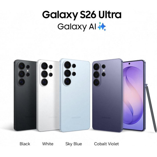 Samsung Galaxy S26 Ultra 5G Smartphone (Dual-SIMs, 12 GB+512 GB) - Black
