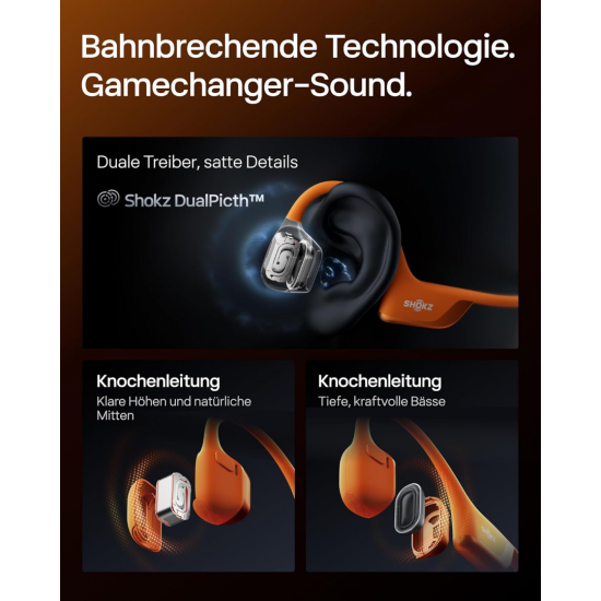 SHOKZ OpenRun Pro 2 Open-Ear-Ohrhörer - Orange