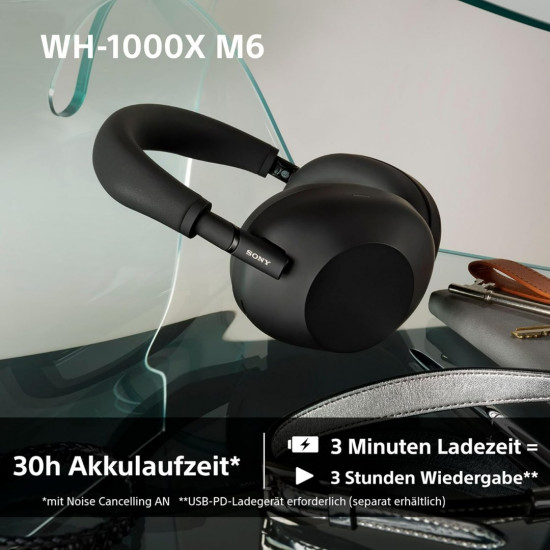 Sony WH-1000XM6 Noise Cancelling Over-Ear Wireless Kopfhörer - Midnight Blue