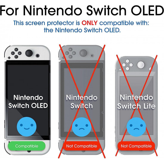 3er-Pack – Panzerglas Schutzfolie für Nintendo Switch OLED