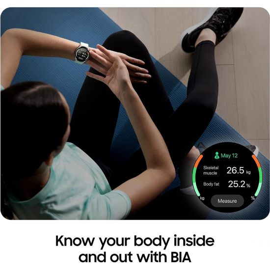 Samsung Galaxy Watch 6 Smartwatch (Bluetooth, 44 mm) - Graphit (Generalüberholt)