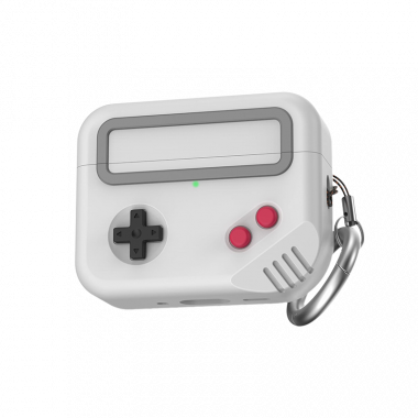 Silikon-Case im Spielkonsolen-Design für Apple AirPods Pro der 3. Generation - Hellgrau