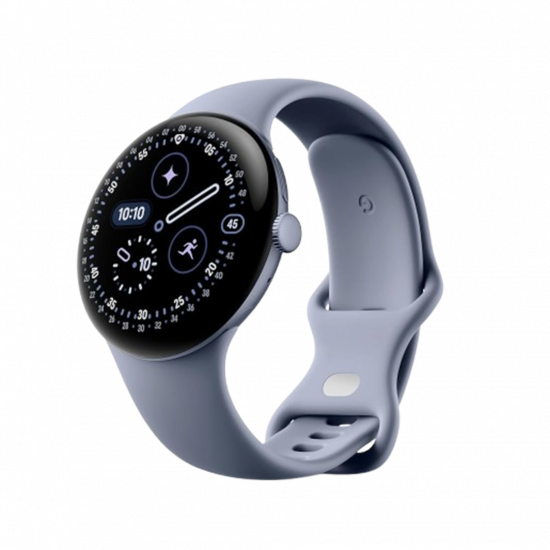 Google Pixel Watch 4 Wi-Fi (45mm) - Aluminiumgehäuse in Satin Moonstone – Sportarmband in Moonstone